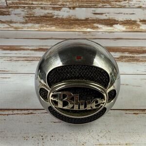 Blue Snowball USB Microphone Silver for PC & Mac Plug-and-Play